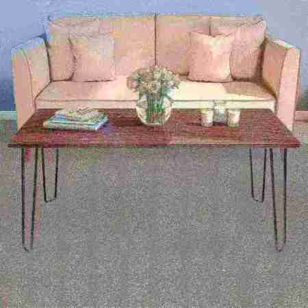 HASTINGS HOME Hairpin Leg Coffee Table, Brown 440067CEJ